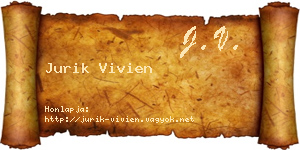 Jurik Vivien névjegykártya
